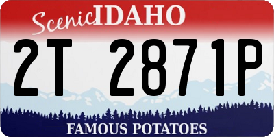 ID license plate 2T2871P
