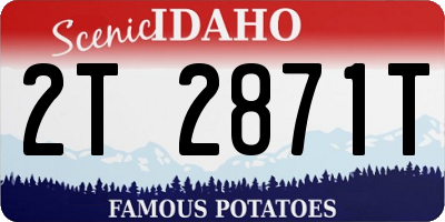 ID license plate 2T2871T