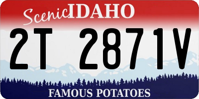 ID license plate 2T2871V