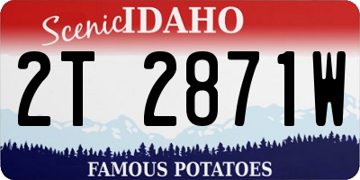 ID license plate 2T2871W