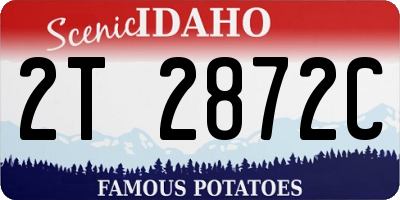 ID license plate 2T2872C