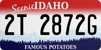 ID license plate 2T2872G