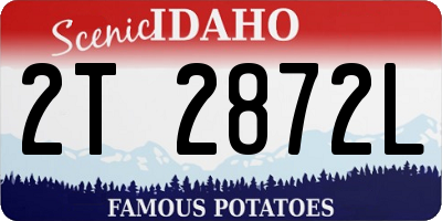 ID license plate 2T2872L