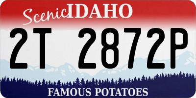 ID license plate 2T2872P
