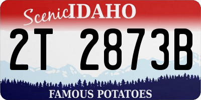 ID license plate 2T2873B