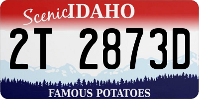 ID license plate 2T2873D