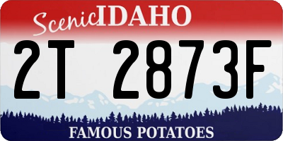 ID license plate 2T2873F
