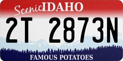 ID license plate 2T2873N
