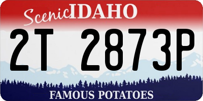 ID license plate 2T2873P