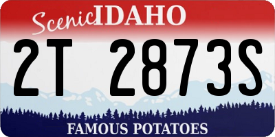 ID license plate 2T2873S
