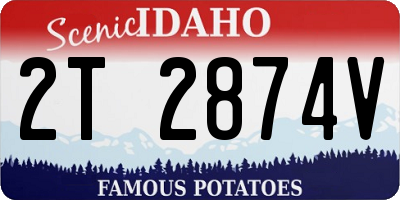 ID license plate 2T2874V