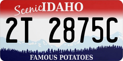 ID license plate 2T2875C