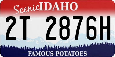ID license plate 2T2876H