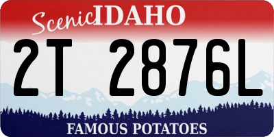 ID license plate 2T2876L