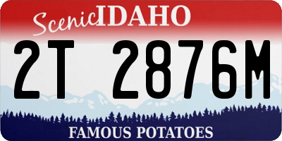 ID license plate 2T2876M