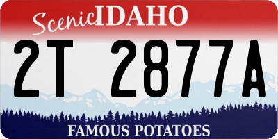 ID license plate 2T2877A