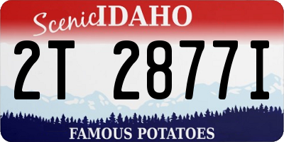 ID license plate 2T2877I