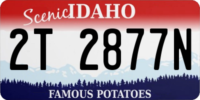 ID license plate 2T2877N