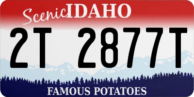 ID license plate 2T2877T