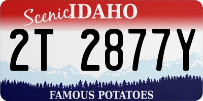 ID license plate 2T2877Y
