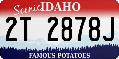 ID license plate 2T2878J