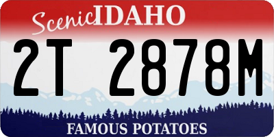 ID license plate 2T2878M