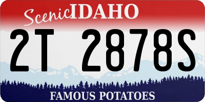 ID license plate 2T2878S