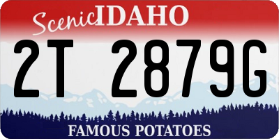 ID license plate 2T2879G