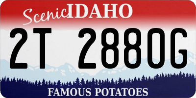 ID license plate 2T2880G