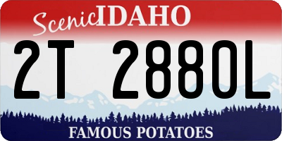 ID license plate 2T2880L