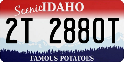 ID license plate 2T2880T