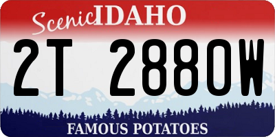 ID license plate 2T2880W