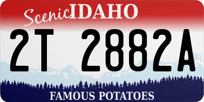 ID license plate 2T2882A
