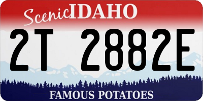 ID license plate 2T2882E