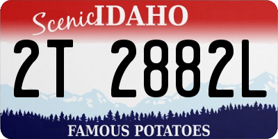 ID license plate 2T2882L