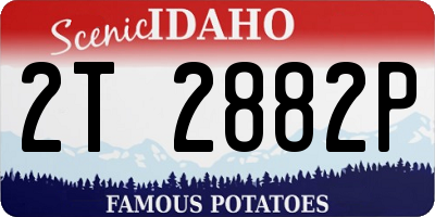ID license plate 2T2882P