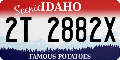 ID license plate 2T2882X