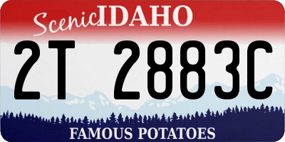ID license plate 2T2883C