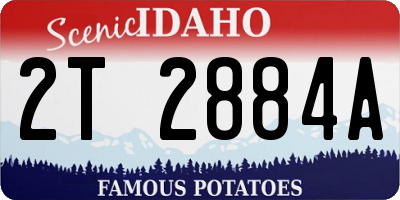 ID license plate 2T2884A