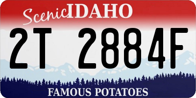 ID license plate 2T2884F