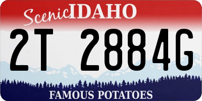 ID license plate 2T2884G