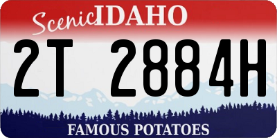 ID license plate 2T2884H