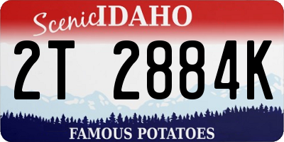 ID license plate 2T2884K