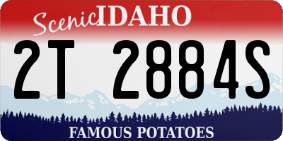 ID license plate 2T2884S