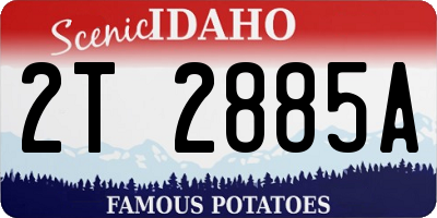 ID license plate 2T2885A
