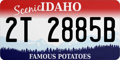 ID license plate 2T2885B