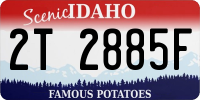 ID license plate 2T2885F