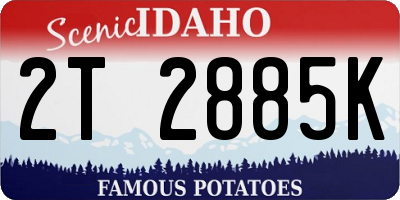 ID license plate 2T2885K