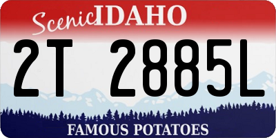 ID license plate 2T2885L