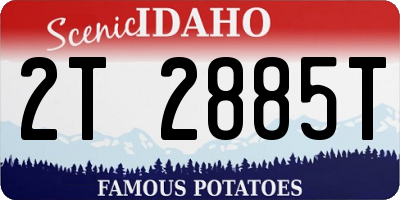 ID license plate 2T2885T